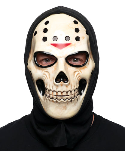 Skull Hockey Mask with Hood
