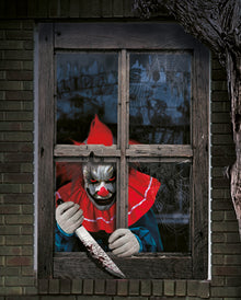 Killer Clown Halloween Fake Fenster Deko 80x120cm