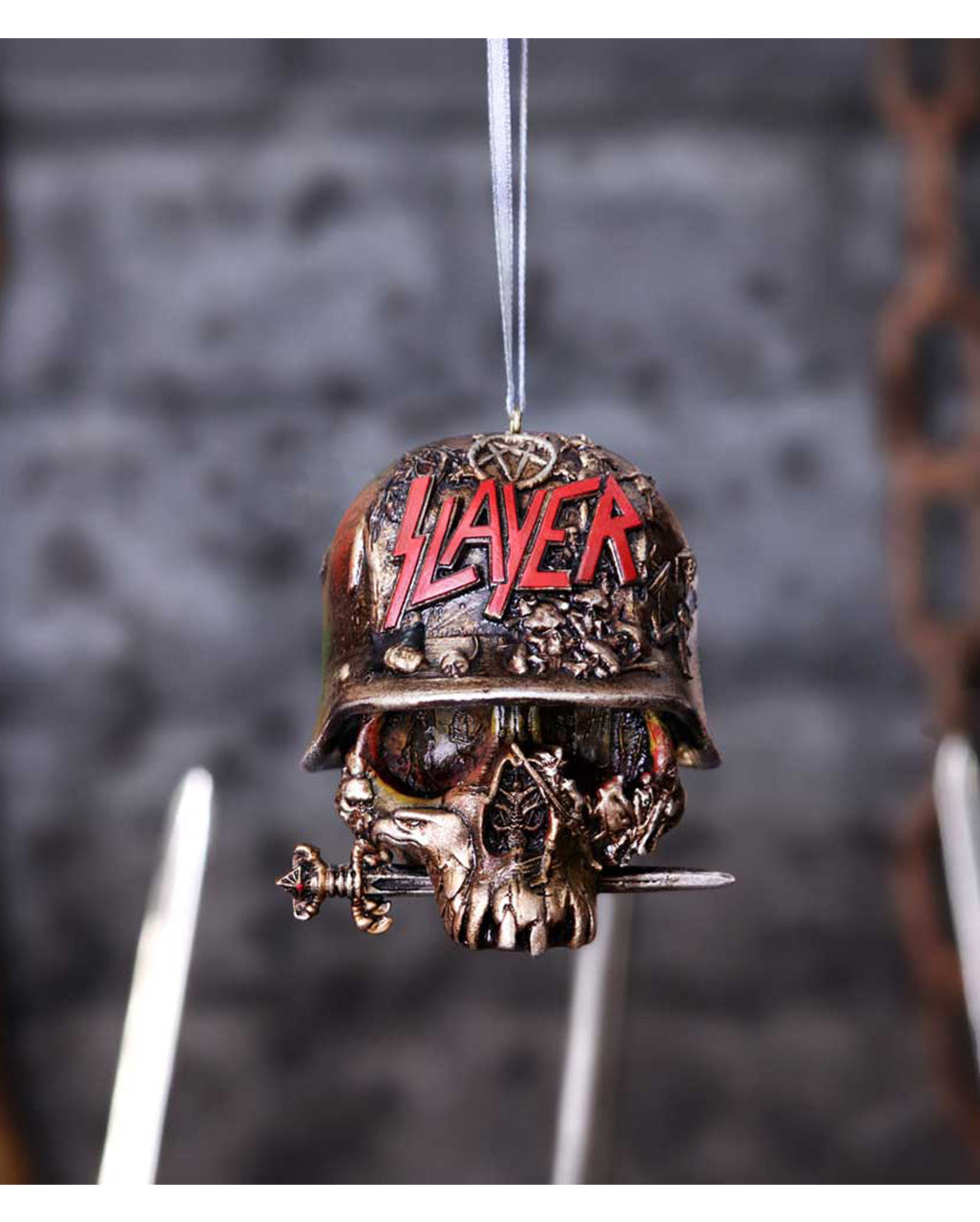 Slayer Totenschädel Christbaumkugel