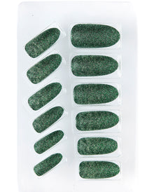 Smaragdgrün Glitzernde Fingernägel 12 St.