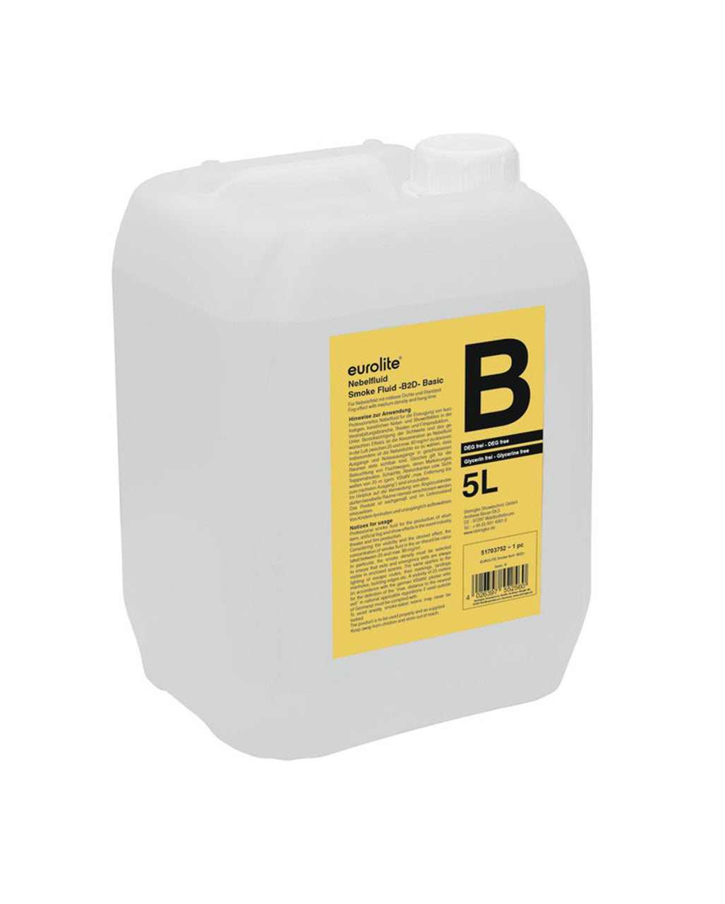EUROLITE Smoke Fluid -B2D- Action Fog Fluid 5l