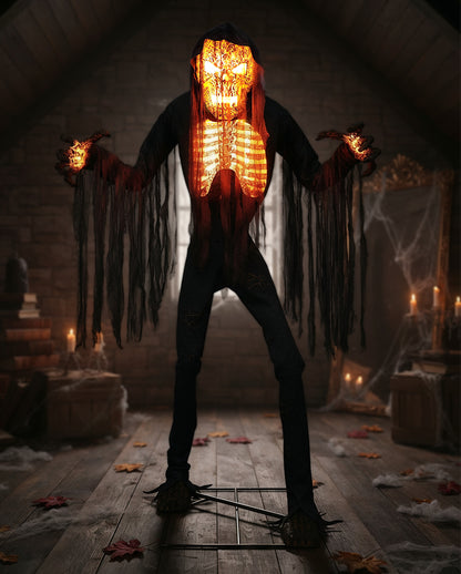 Smoldering Ghoul Animatronic mit Bewegung, Sound & Licht 230cm