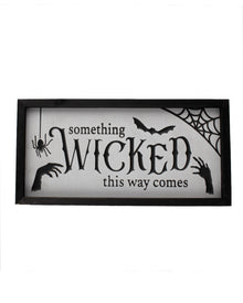 "Something Wicked this Way comes" Halloween Wandbild 40cm