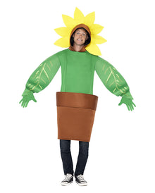 Sonnenblumen Kostüm mit Topf