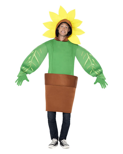 Sonnenblumen Kostüm mit Topf