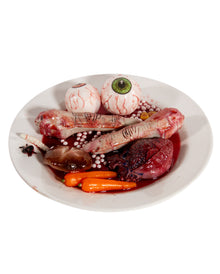 Essteller mit blutigem Herz, Finger & Augen 20cm