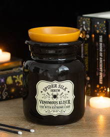 Giftflaschen Motiv „Spider Silk Serum“ Duftöl & Wachswärmer 15cm