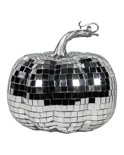 Spiegelkugel Kürbis mit Disco-Effekt 15cm