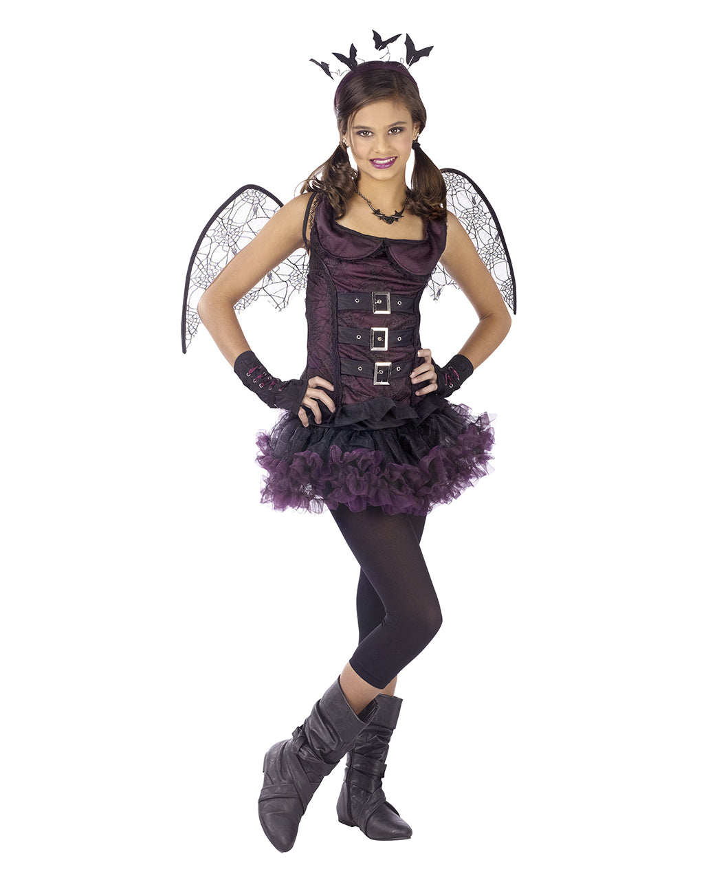 Spinnen Fledermaus Teenie Kostüm Violett