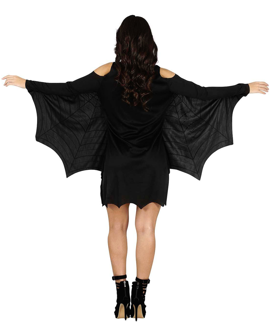 Spinnenkostüm mit Fledermaus Ärmel
