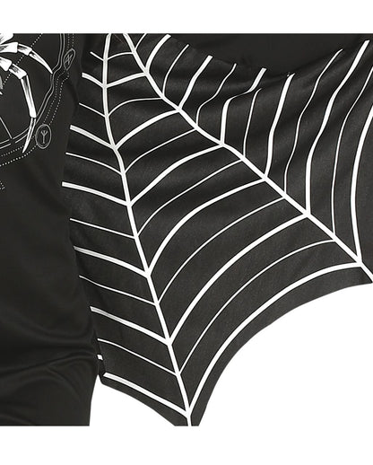 Spinnenkostüm mit Fledermaus Ärmel