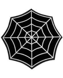 Schwarzweißer Spinnennetz Teppich