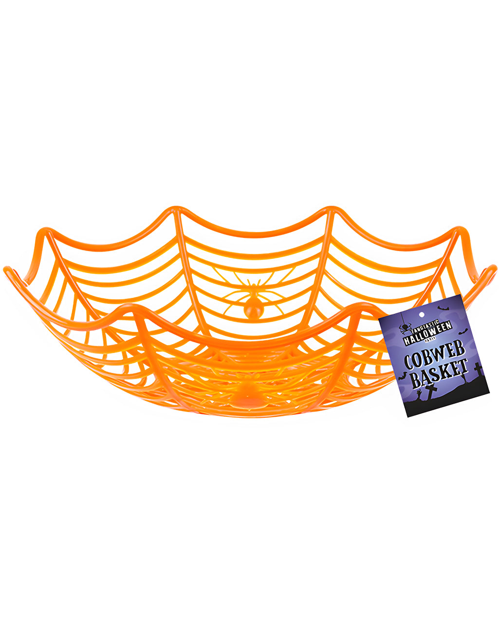 Orange Spinnweben Partyschale 25cm