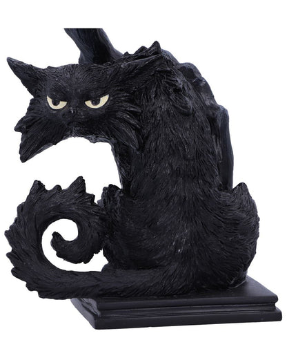 Spite Kerzenleuchter mit schwarzer Katze 18,5cm