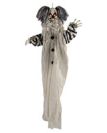 Splatter Sparky Horrorclown Animatronic mit Licht, Sound & Bewegung 110cm