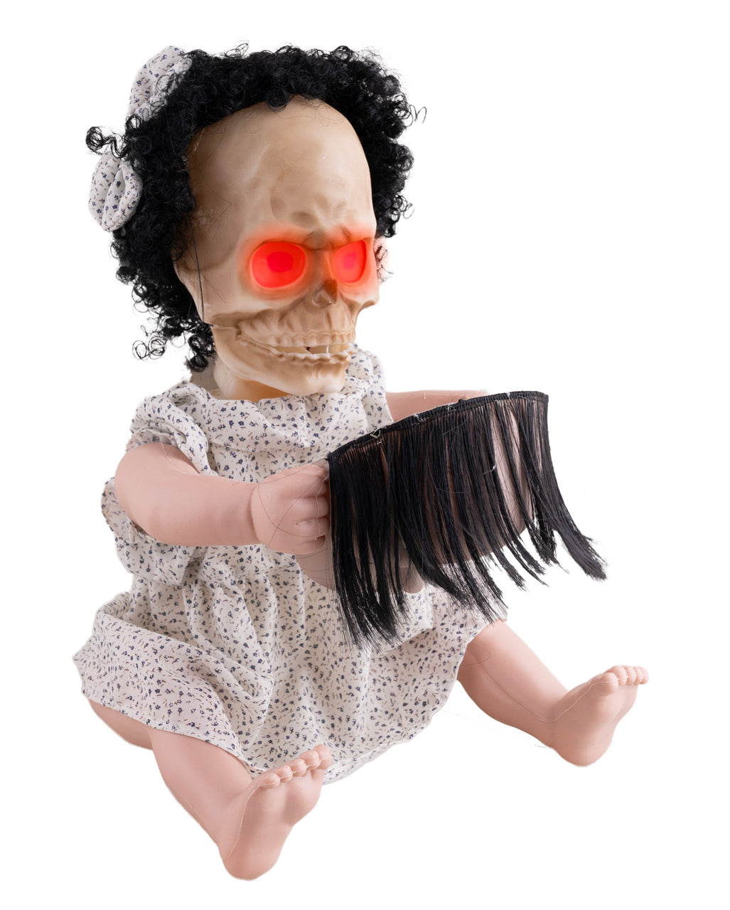 Scary Baby-Puppe mit Skelettgesicht Animatronic 40cm