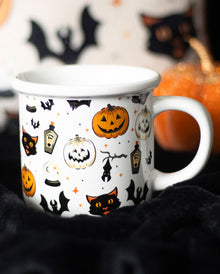 Grusel Katze & Kürbis Halloween Tasse