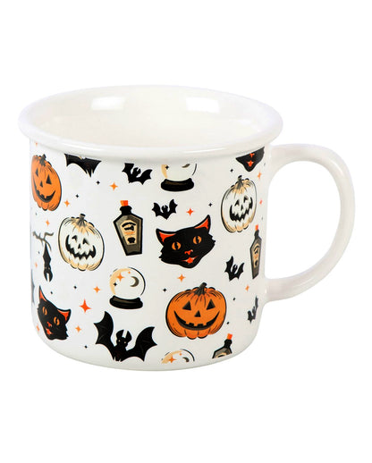 Grusel Katze & Kürbis Halloween Tasse