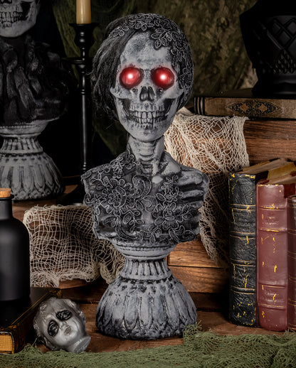 Spooky Ghost Bust "Lady Gruesome" With Sound & Light 38cm