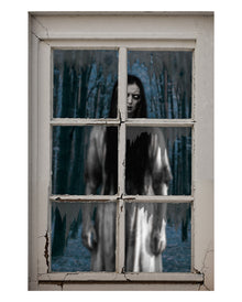 Creepy Geistermädchen Halloween Fensterdeko