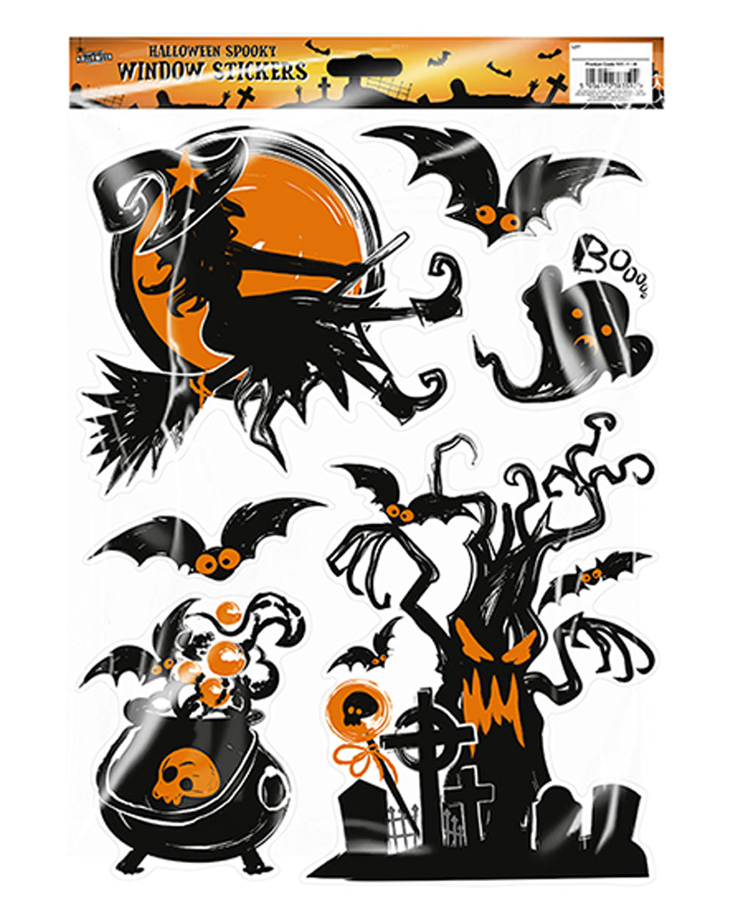 Gruselige Halloween Fenster Sticker 1 St.