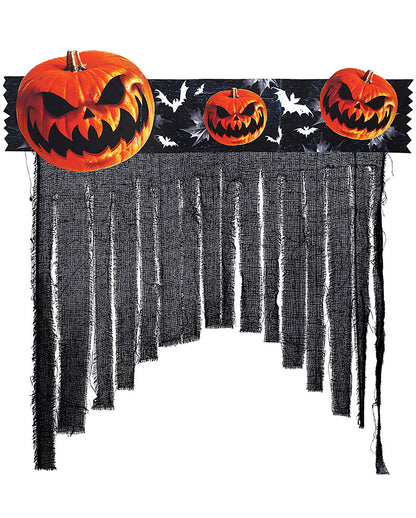 Spooky Halloween Pumpkin Door Curtain