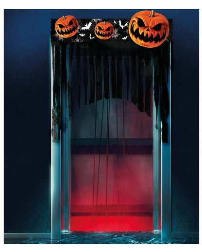 Spooky Halloween Pumpkin Door Curtain