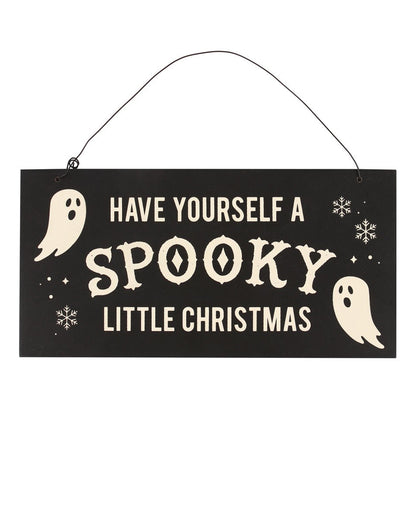 Spooky Little Christmas Hanging Sign