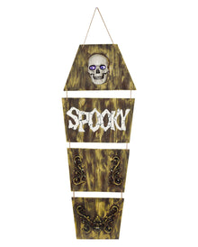 Spooky Sarg mit Totenkopf & beweglichen Augen