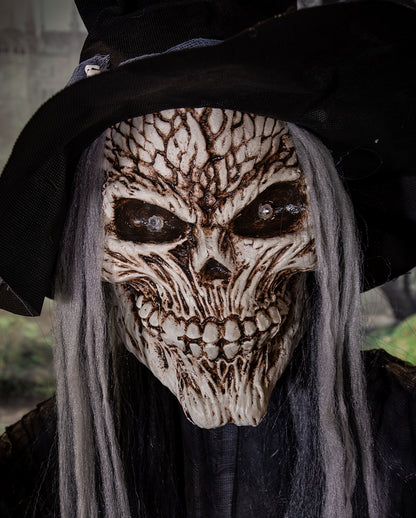 Skeleton Warlock Maleficus Halloween Animatronic 183cm