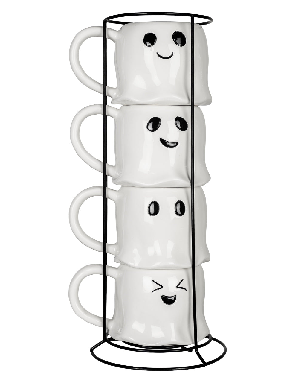 Stapelbare Geister Tassen aus Keramik 37cm