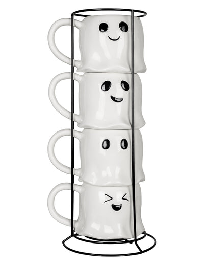 Stapelbare Geister Tassen aus Keramik 37cm