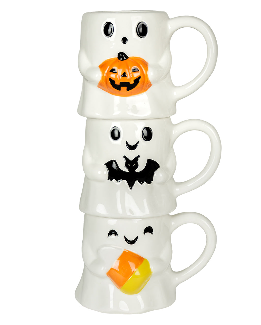 Stapelbare Halloween Gespenster Tassen 3er-Set 29,5cm
