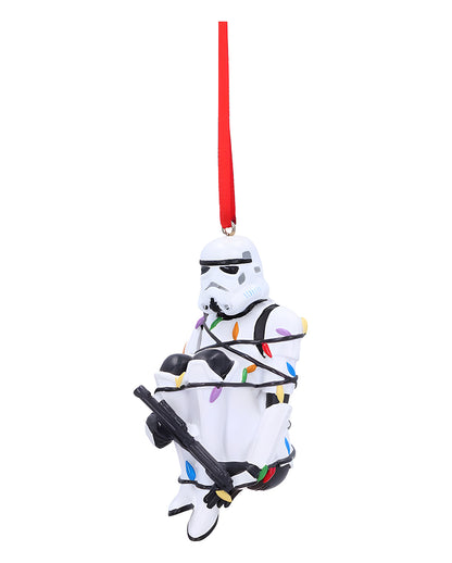 Star Wars Stormtrooper in Lichterkette Christbaumkugel 9cm
