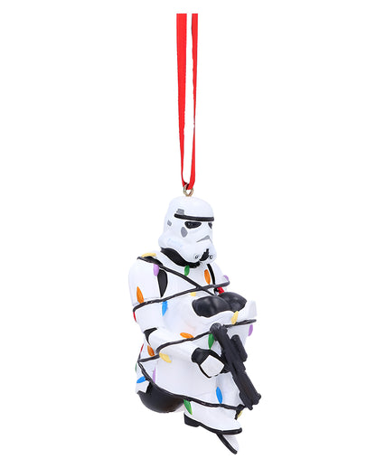 Star Wars Stormtrooper in Lichterkette Christbaumkugel 9cm