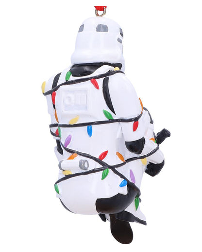Star Wars Stormtrooper in Lichterkette Christbaumkugel 9cm