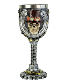 Totenschädel Steampunk Kelch 19cm