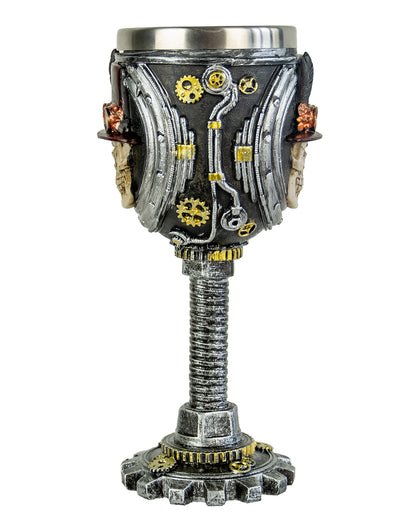 Totenschädel Steampunk Kelch 19cm