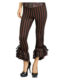 Schwarz-braune Piratin Kostümhose