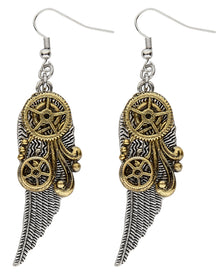 Steampunk Flügel Ohrringe