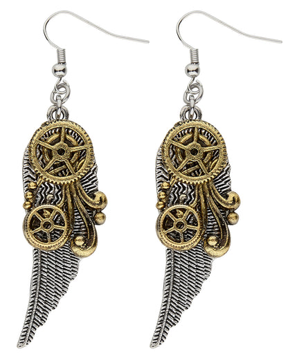 Steampunk Flügel Ohrringe