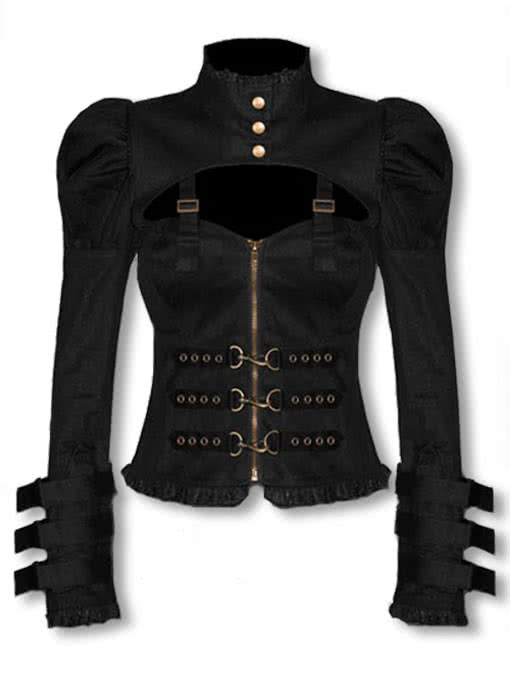 Steampunk Jacke schwarz