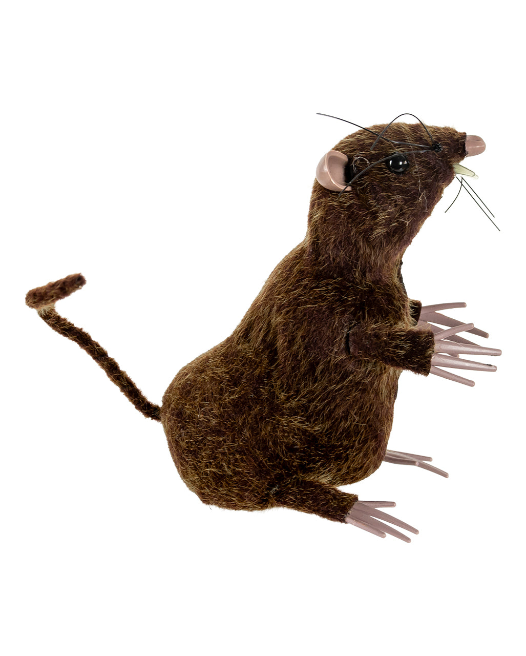 Standing Rat With Faux Fur 11cm