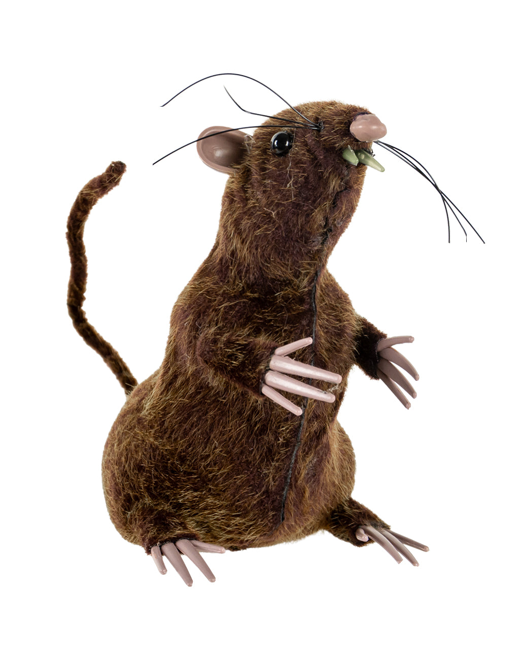 Standing Rat With Faux Fur 11cm