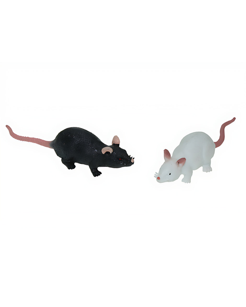 Gummi Ratte 11cm - Schwarz / Weiß