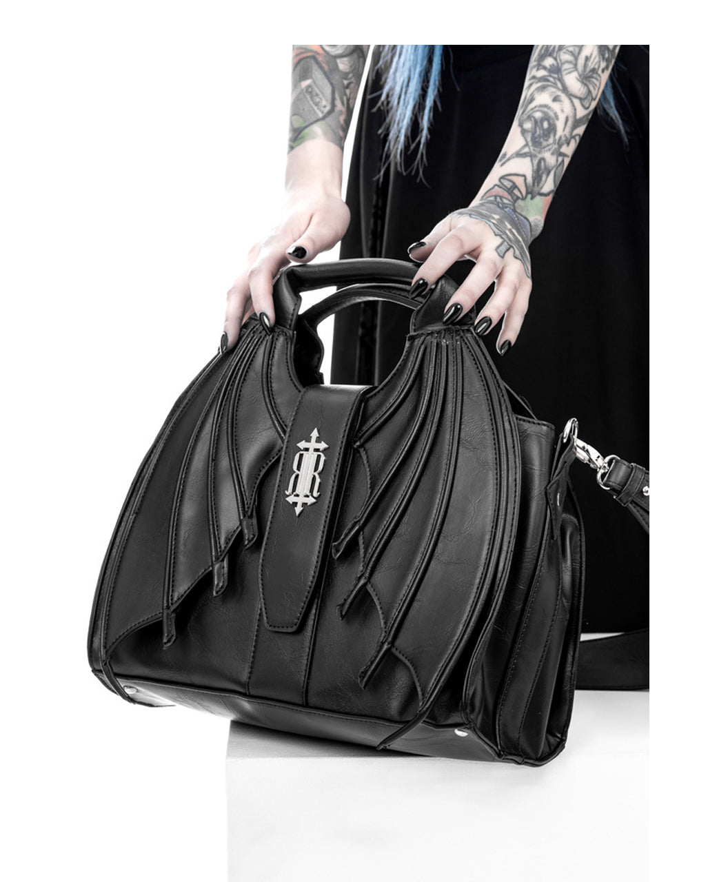 Succubus Gothic Handbag With Bat Wings
