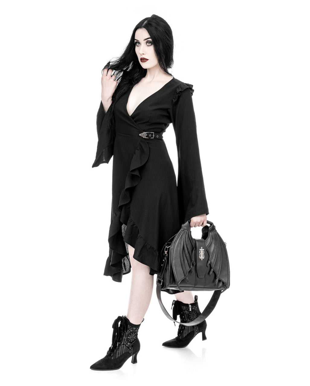 Succubus Gothic Handbag With Bat Wings