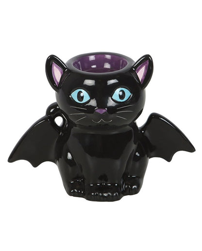 Schwarze Fledermauskatze als Duftöl & Wachs Halter