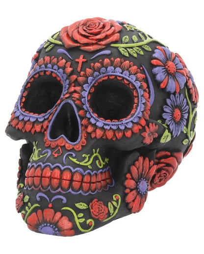 Sugar Skull mit Blütenmuster