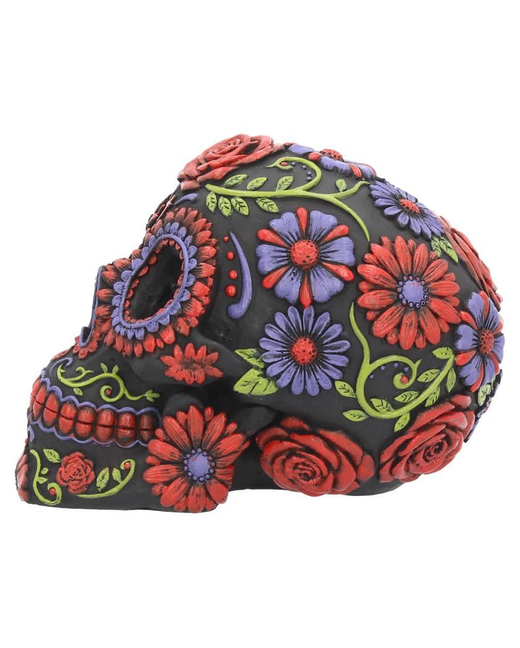 Sugar Skull mit Blütenmuster